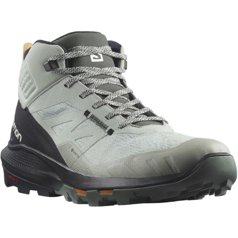 Mint / Black Salomon Outpulse Mid GTX Men's Hiking Boots | PH 73564O